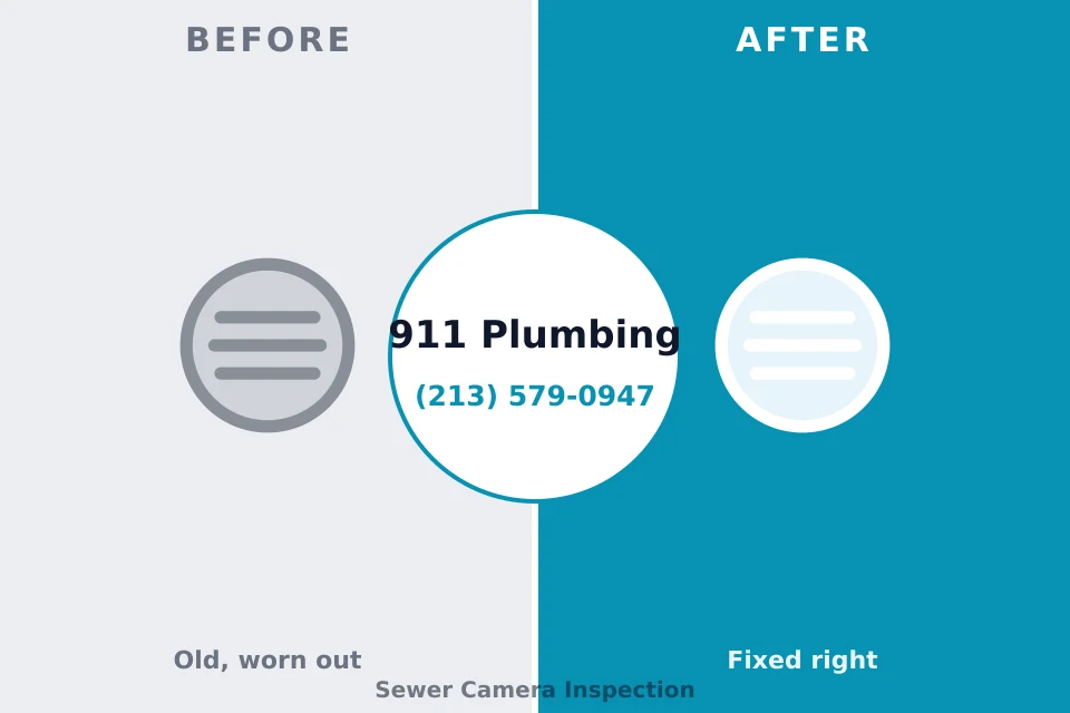 Before and after: plumbing repair Sunday Lake, WA